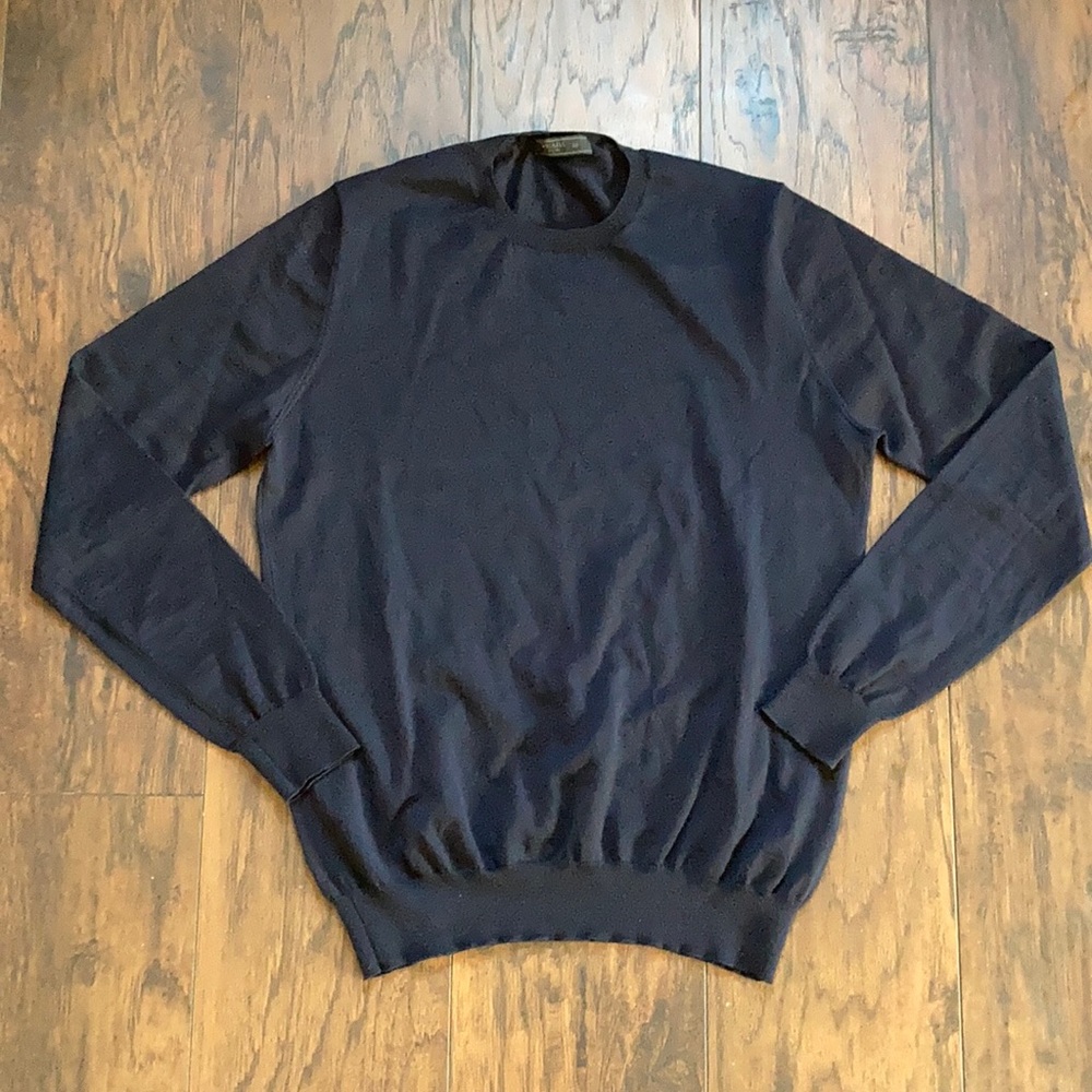 Prada Navy Blue Wool Sweater